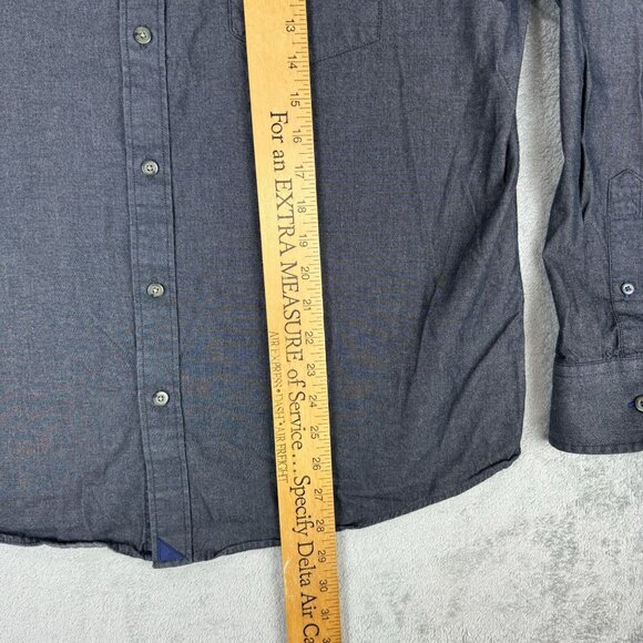 UNTUCKit Mens Regular Fit Casablanca Cotton Grey Button Up Long Sleeve Shirt XL - Picture 7 of 9